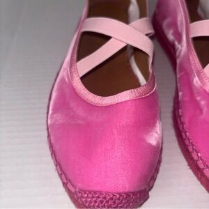 Penelope Chilvers Pink Velvet Flats